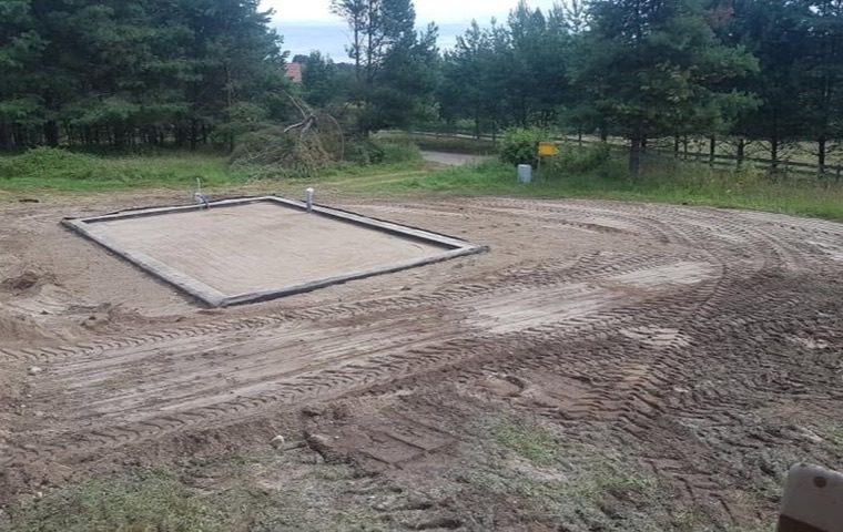 Gotowa płyta fundamentowa na wyrównanej działce